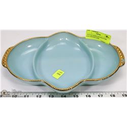 VINTAGE ROBIN EGG BLUE FIRE KING SERVING DISH