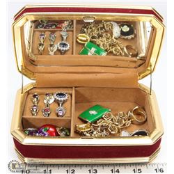 JEWELRY BOX W/3 NEW SIZE 7  STERLING