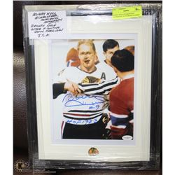 BOBBY HULL GUARANTEED AUTHENTIC AUTOGRAPH FRAMED