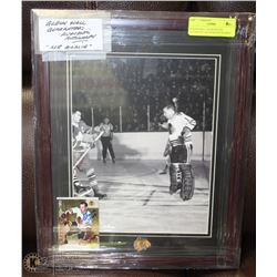 GLENN HALL GUARANTEED AUTHENTIC AUTOGRAPH FRAMED