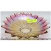 Image 1 : VINTAGE CARNIVAL GLASS FRUIT DISH - 12"DIAMETER