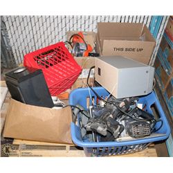 PALLET OF MISC. TOOLS AND HOUSEHOLD