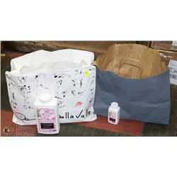 2 BAGS WITH 150GRAM AND 1000 GRAM BOTTLES OF