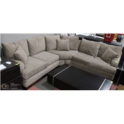 TAN FIVE SEAT ESTATE SECTIONAL COUCH