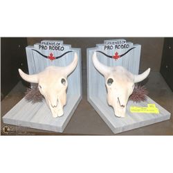 PAIR OF FRIENDS OF PRO RODEO BOOKENDS
