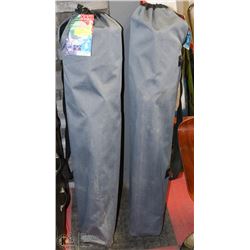 PAIR OF CAMPING HAMMOCK CHAIRS WITH FOOTRESTS