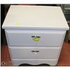 Image 1 : WHITE NIGHT TABLE WITH 2 DRAWERS