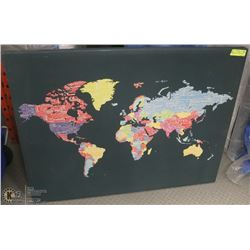 WORLD MAP DECORATIVE WALL ART
