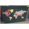 Image 1 : WORLD MAP DECORATIVE WALL ART