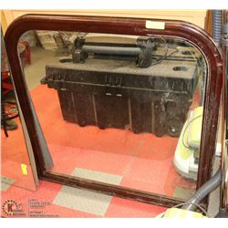 ANTIQUE LARGE MIRROR WOOD FRAME 38X38