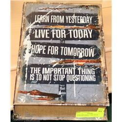 LIVE FOR TODAY FAKE BOOK STORAGE SPACE