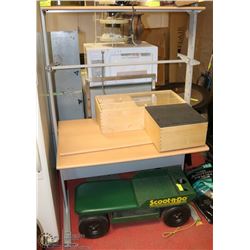 OFFICE DESK SOLD WITH WALL HANGING SHELF