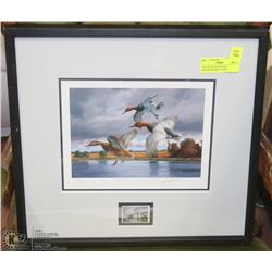 LIMITED EDITION DUCKS UNLIMITED PRINT 17"X15"-