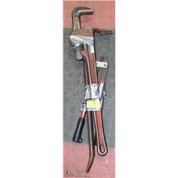 "FULLER"  BOLT CUTTER, CROW BAR & A 24" RIGID DU
