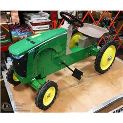 JOHN DEERE METAL  RIDE ALONG SIT ON TRACTOR.