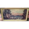 Image 1 : VINTAGE TETON LAKE BY ROBERT WOOD FRAMED PICTURE