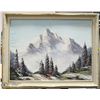 Image 1 : FRAMED MOUNTAIN SCENE OIL ON CANVAS