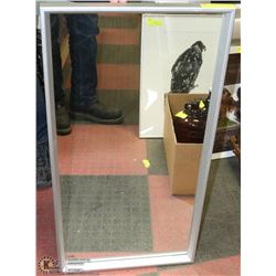 SILVER BORDERED WALL HANGING MIRROR