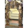 Image 1 : DECORATIVE MIRROR WITH WOOD LIKE FRAME AND GEMS