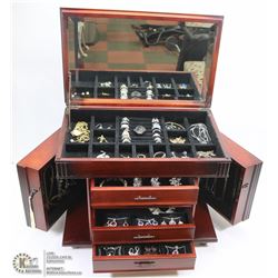 ESTATE JEWELLERY BOX WITH CONTENTS