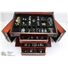 Image 2 : ESTATE JEWELLERY BOX WITH CONTENTS