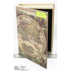 RUSTIC LOOKING WORLD ATLAS HIDDEN CASE BOOK