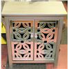 Image 1 : SILVER VANITY CABINET WITH MIRROR DECORATIVE FRONT