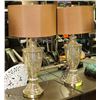 Image 1 : TWO SEE THROUGH WITH GOLD TONE FLAKE GLASS LAMPS