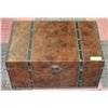 Image 1 : DARK BROWN LEATHERETTE STORAGE CHEST