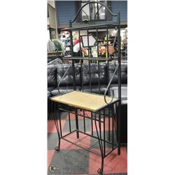 LARGE FOREST GREEN BAKERS RACK