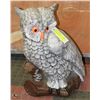 CERAMIC SNOWY OWL 16" TALL.
