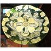 Image 2 : STAINED GLASS STYLE BIRD BATH, 18" X 33" TALL