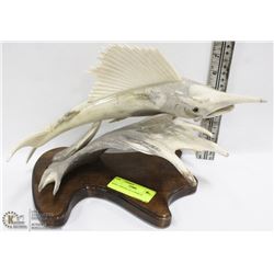 BONE CARVING OF A MARLIN
