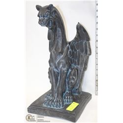 GARGOYLE STANDING DARK BLUE  RESIN STATUE
