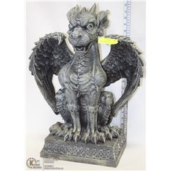LARGE GARGOYLE WINGS OUT GARDEN  CEMENT STATUE