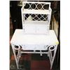 Image 1 : WHITE WICKER VANITY AND DESK SET