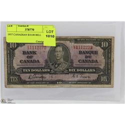 1937 CANADIAN $10.00 BILL