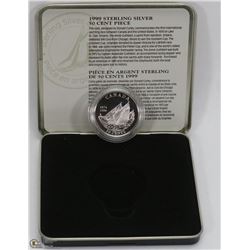 RCM STERLING SILVER 50 CENT 1999 COIN IN TIN
