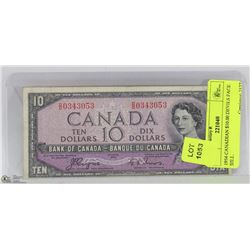 1954 CANADIAN $10.00 DEVILS FACE BILL.