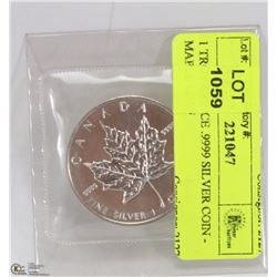 1 TROY OUNCE .9999 SILVER COIN - MAPLE LEAF