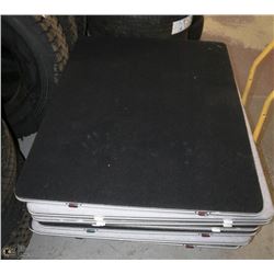 LOT OF 9 TRADE SHOW DISPLAY PANELS, BLACK & GREY