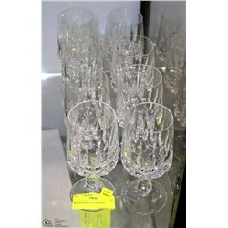 SET OF 8 CRYSTAL GOBLETS