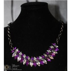 RHINESTONE NECKLACE DIAMOND CUT