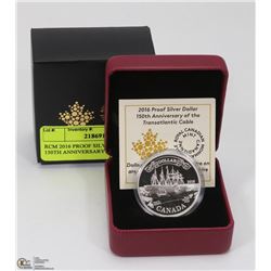RCM 2016 PROOF SILVER DOLLAR 150TH ANNIVERSARY