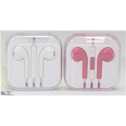 2 APPLE STYLE EAR BUDS IN HARD CASES.