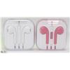 Image 1 : 2 APPLE STYLE EAR BUDS IN HARD CASES.