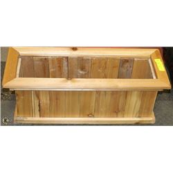 CEDAR PLANTER BOX APPROX.  10"X26"X11"H