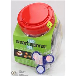 CONTAINER OF 40 LED SMART SPINNERS