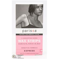 PARISSA WAX STRIPS UNDER ARM, BIKINI AND FACE -