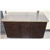 Image 1 : WOOD 3 DOOR CABINET WITH GRANITE OVERLAY